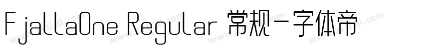 FjallaOne Regular 常规字体转换